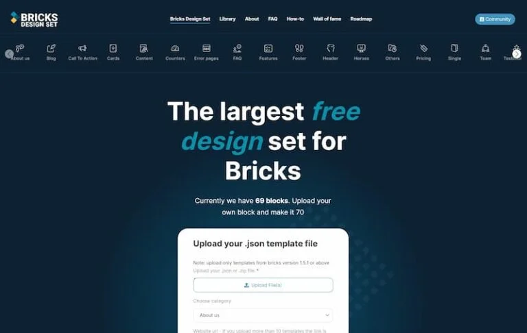 Bricks design set