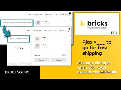 Check The Cart Total To See If The Customer Qualifies For Free Shipping Using Ajax In Bricks Builder