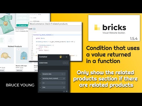 Bricks – only show content based on the value returned in a function – show related products section