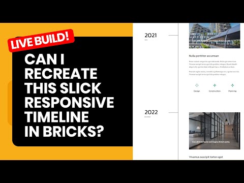 How To Create A Timeline Component In Wordpress Bricks Builder – Live Build!