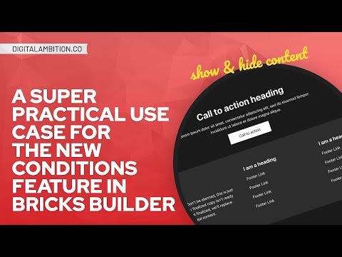 Conditionally Show & Hide Page Elements With Conditions In Bricks Builder