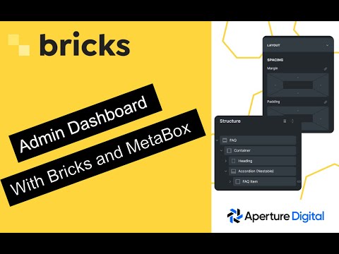 Bricks Builder Admin Dashboard With Meta Box Settings Page