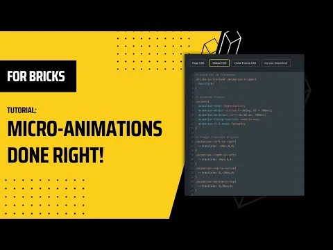 Micro Animations Done Right With Bricks